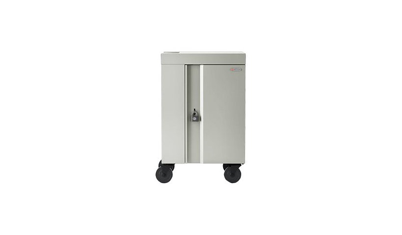 Bretford Cube Mini Pre-Wired USB-C Cart, 20 Devices, Concrete, TVCM20USBC-CT