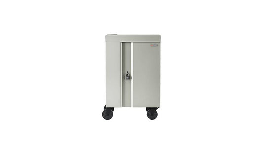 Bretford Cube Mini Pre-Wired USB-C Cart, 20 Devices, Concrete, TVCM20USBC-CT