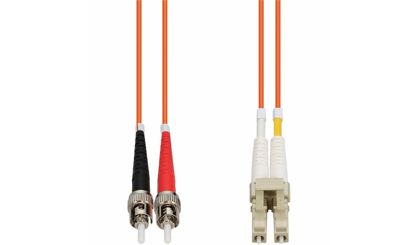 Proline PRO-ST-LC-0-5M6MMF 0.5m (1.6ft) ST to LC OM1 Multimode Duplex Fiber Patch Cable, 62.5/125, OFNR Riser, Orange