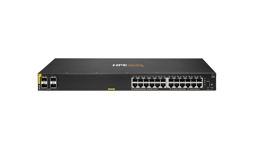 HPE Aruba CX 6000 R8N87B 24-Port Gigabit Class 4 PoE 4SFP 370W Switch