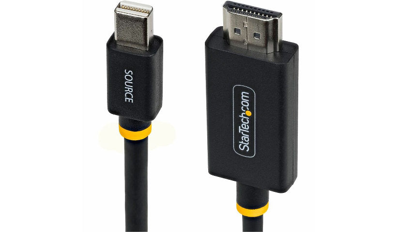 StarTech.com Active Mini DP to HDMI 2.0 Cable, 4K 60Hz, HBR3, 3 ft (91 cm)