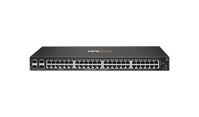 HPE Aruba CX 6000 48G 4SFP Switch R8N86B, 48 x 1GbE + 4 x SFP, Managed