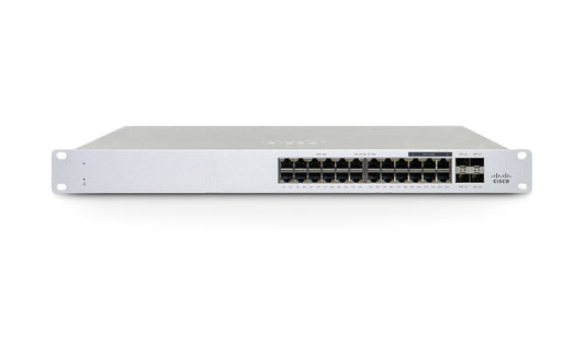 Cisco Meraki MS130-24X 24-Port PoE+ Switch, 6x 2.5GbE, 4x 10G SFP+, 370W
