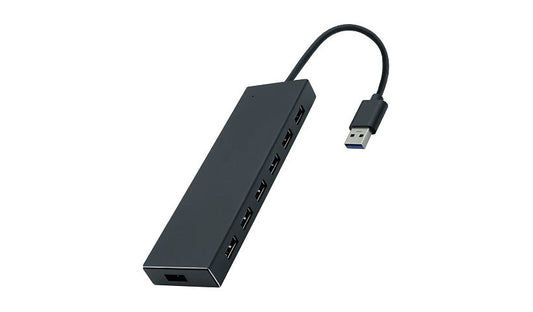 4XEM 7-Port USB-A 3.2 Gen 1 Data Hub, 5Gbps, Power Switch, Aluminum, TAA