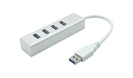 4XEM 4-Port USB-A 3.2 Gen 1 Data Hub, 5Gbps, Bus Powered, Aluminum, TAA