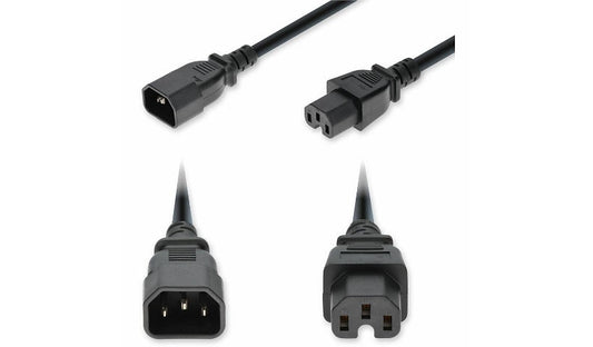 Proline PRO-C142C15C14G6FBK C14 to C15 Power Cord 6 ft 15A 250V 14 AWG