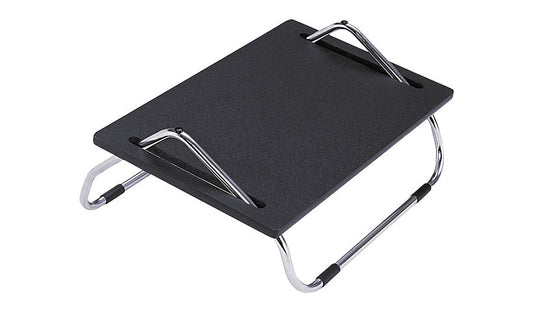 Safco Ergo-Comfort Adjustable Footrest, Black/Chrome, 2106
