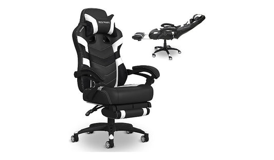 RESPAWN 110 Pro Reclining Gaming Chair with Footrest, White, RSP-110V2-WHT