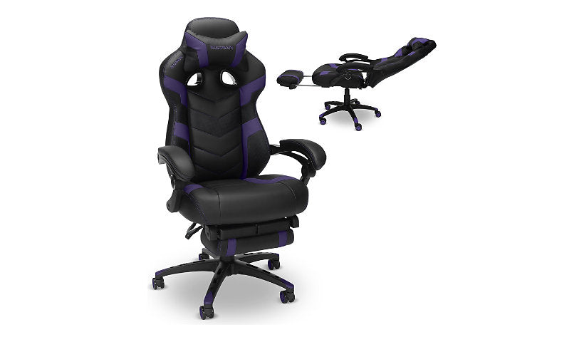 RESPAWN 110 Pro Reclining Gaming Chair with Footrest, Purple, RSP-110V2-PUR