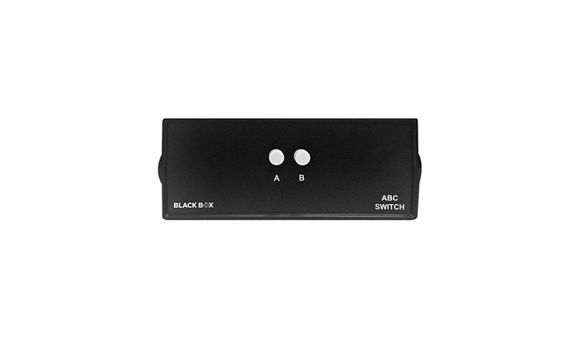 Black Box SWL1000A ABC Manual Switch, 2-to-1 Gigabit RJ-45, Desktop