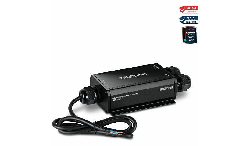 TRENDnet TI-O119GI Outdoor IP67 Gigabit PoE++ Injector, 95W, 24-57V DC