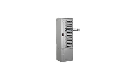 Bretford TechGuard Connect RFID Locker, 10 Bays, Red, TCLAUS110EF33