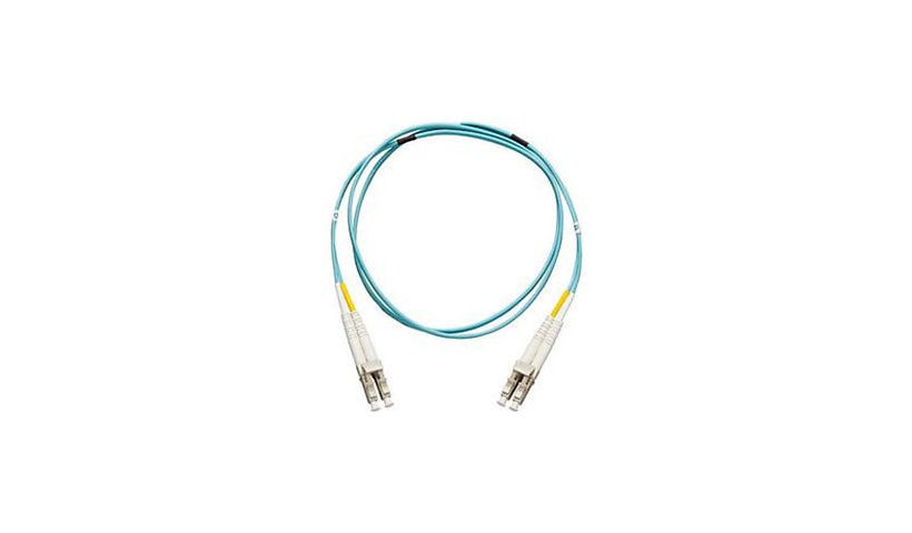 Allen Tel GBLC2-D5-02 2m (6.6ft) LC to LC OM4 Multimode Duplex Fiber Patch Cable, Aqua