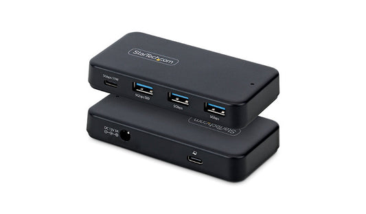 StarTech.com 4-Port USB Hub, 3x USB-A + USB-C, 5Gbps, 36W Adapter, 2-in-1 Cable
