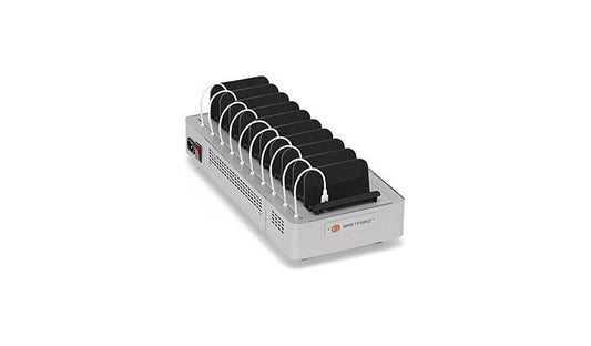 Bretford PureCharge Pro Tray, 10-Port USB-C, 30W, Charcoal, PCPDT10C-CK