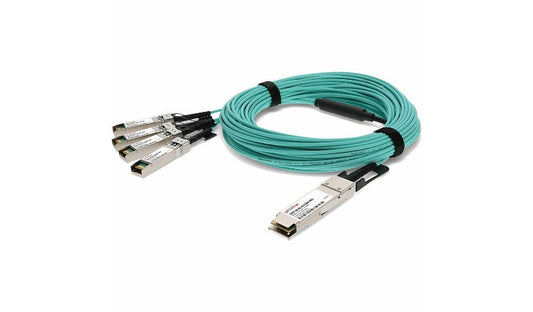 Proline Cisco Compatible 30m (98.4ft) 40GBase-AOC QSFP+ to 4x SFP+ Active Optical Breakout Cable, 850nm, Multimode, TAA Compliant, QSFP-4X10G-AOC30M-PRO