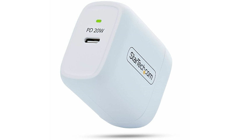 StarTech 20W USB-C PD Wall Charger White 102NW-WALL-CHARGER 2 Year
