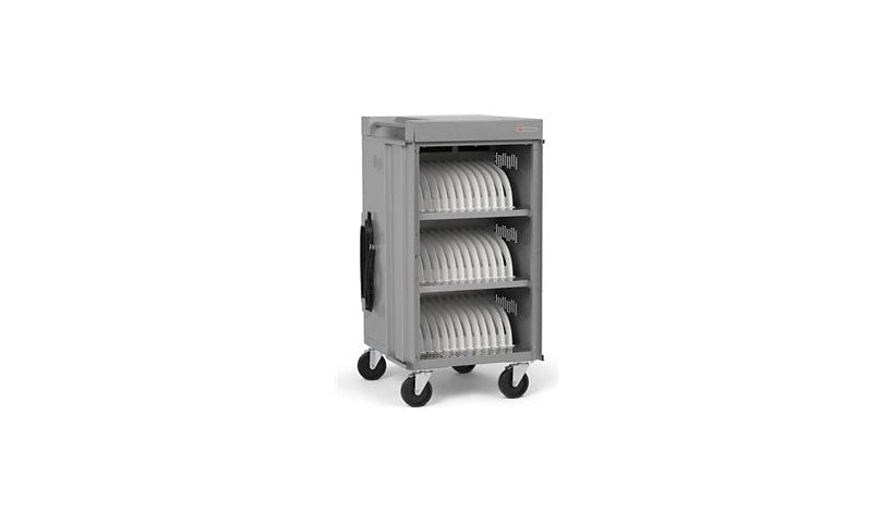 Bretford CUBE Cart Slim AC, 30 Devices, Tangerine, TVCS30AC-TAG