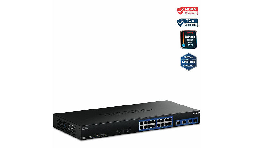 TRENDnet TEG-S50204 20-Port Multi-Gig Switch, 16 x 2.5G + 4 x 10G SFP+