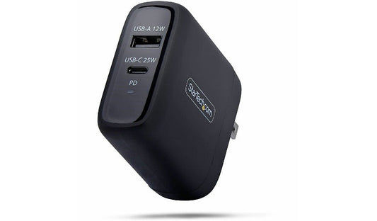 StarTech 37W USB-C and USB-A Wall Charger 25W PD 114NB-WALL-CHARGER 2 Year