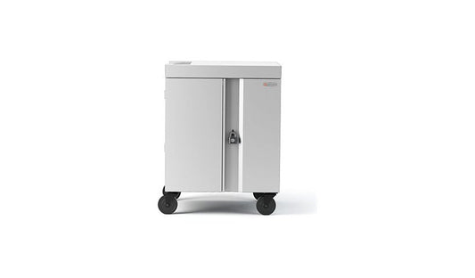 Bretford CUBE Cart Max, 30 Laptops up to 18in, Concrete, TVCMX30PAC-CT