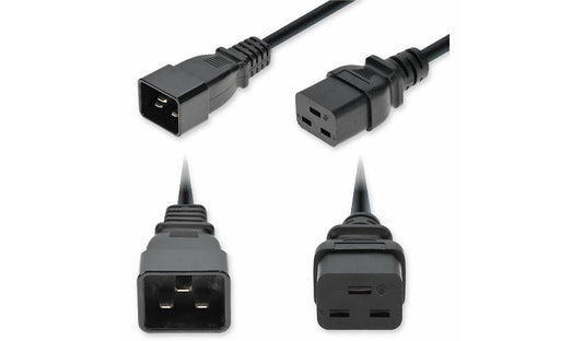 Proline PRO-C202C19C14G4FBK C20 to C19 Power Extension Cord 4 ft 15A 250V 14 AWG