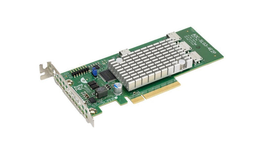 Supermicro AOC-SLG3-4E2P 4-Port NVMe OCuLink PCIe 3.0 HBA, Low Profile