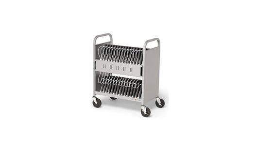 Bretford Cube Transport Pro USB-C Cart, 16 Devices, TAA, TVCTPD16PS-CK