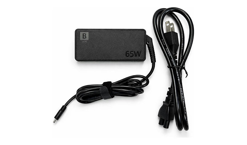 B3E NH065-UL 65W USB-C PD Laptop Power Adapter Black