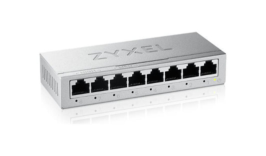 Zyxel GS-108B v5 8-Port Gigabit Unmanaged Switch, Desktop or Wall