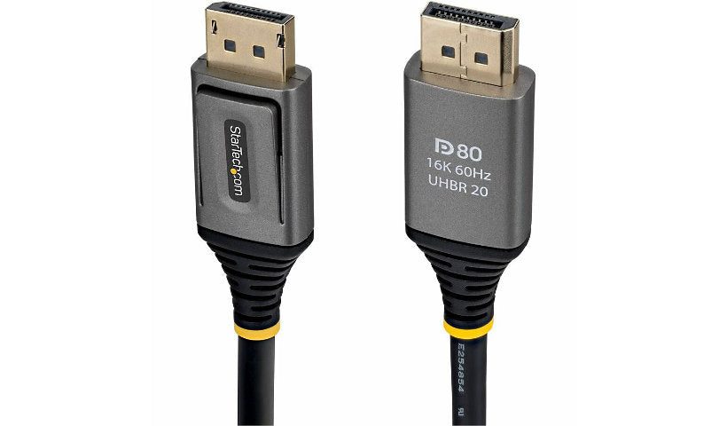 StarTech.com DP 2.1 DP80 Cable, VESA Certified, 10K 60Hz, UHBR20, 6 ft