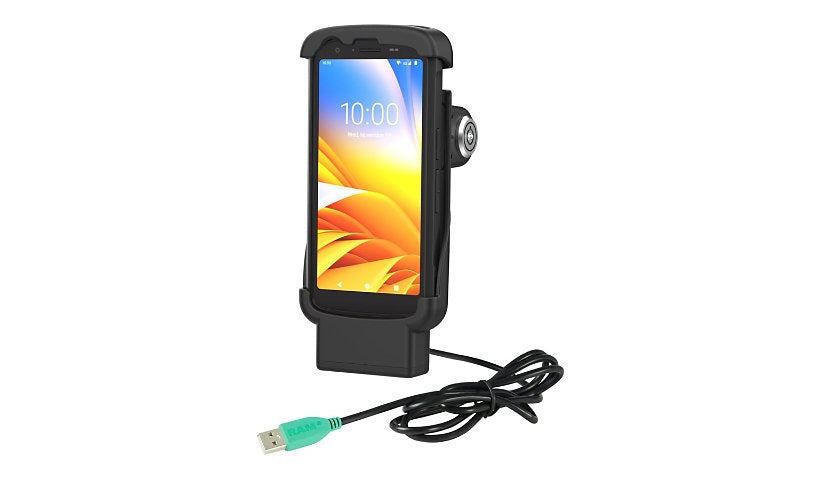 RAM Powered Docking Cradle for Zebra TC22/TC27, Stylus Holder, RAM-HOL-ZE24PLU