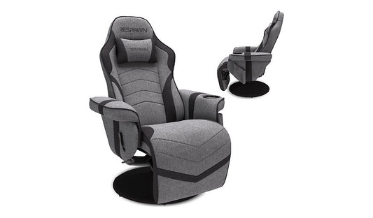 RESPAWN 900 Racing Gaming Chair with Footrest, Gray Fabric, RSP-900F-GRY