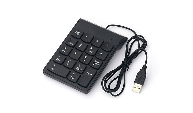 B3E AP-NB18KB 18 Key USB Numeric Keypad Black