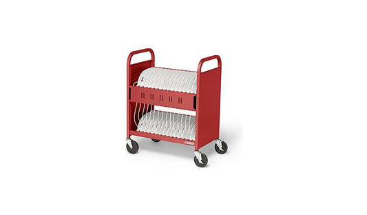 Bretford Cube Transport Pro USB-C, 16 Devices, Red, TAA, TVCTPD16PS-RED