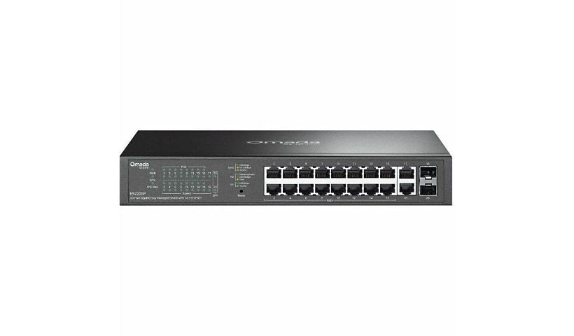TP-Link Omada ES220GP 20-Port Gigabit Easy Managed Switch, 16x PoE+, 150W