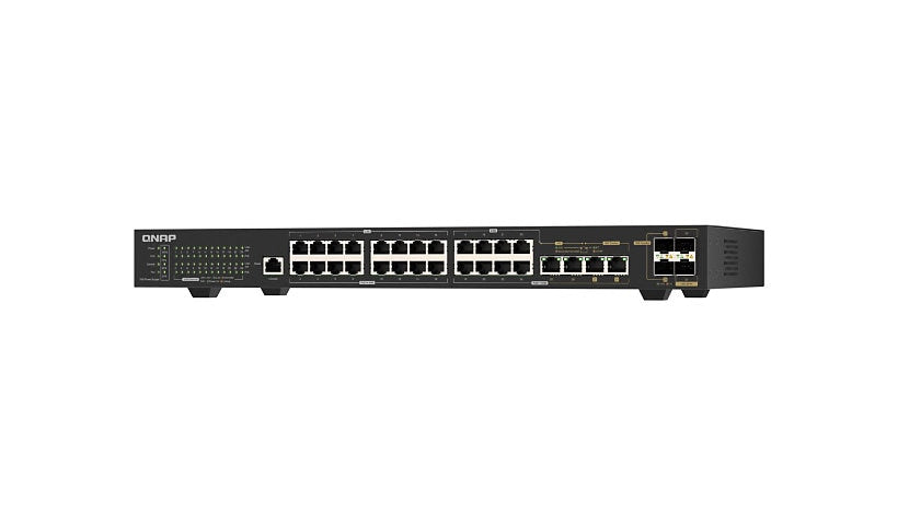 QNAP QSW-M2130P-2C2S26T 24-Port 2.5G PoE++ Switch, 10G Uplinks, 375W