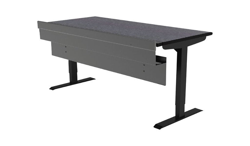 Spectrum Evolution Electric Sit/Stand Desk, 72x24in, Graphite Talc, 38923GTDB