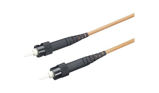 Black Box EFN062-C-1.35 16.2in (0.41m) ST to ST OM1 Multimode Simplex Fiber Patch Cable, 62.5/125, OFNR Riser, TAA, Orange