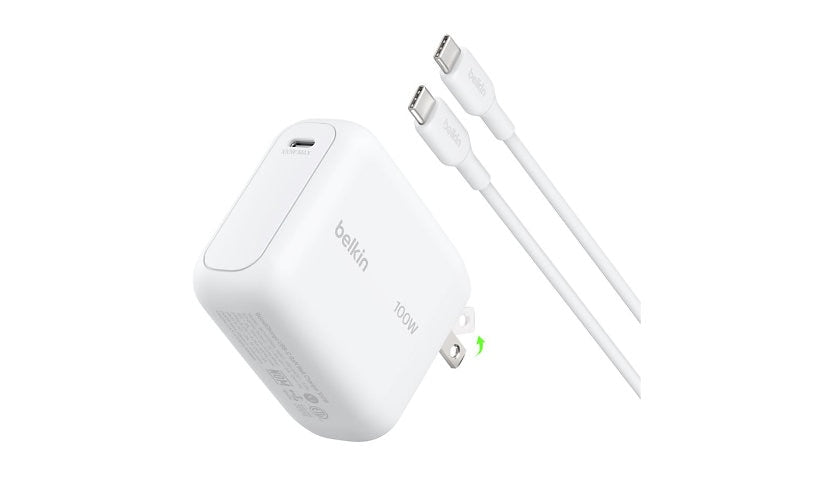 Belkin BoostCharge 100W GaN USB-C Charger PD 3.2 WCH025DQ1.5WHB6 2 Year