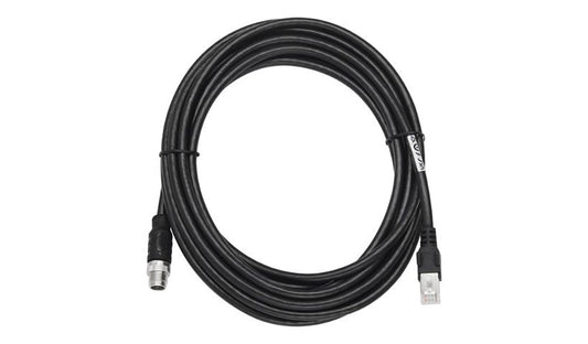Zebra 3m (9.8ft) CAT6 M12-X 8-Pin Male to RJ-45 Male Network Cable, PoE+ Ready, Black, CBL-ENT00301-M1200