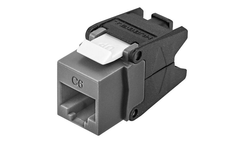 Hubbell HJU6GY24 Cat6 Modular Jack with Cobra-Lock Termination RJ45 Gray 24 Pack