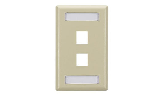 Black Box WPT460 GigaStation2 2-Port Wall Plate Ivory Lifetime Warranty