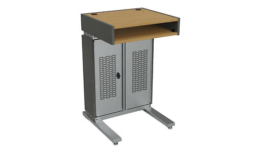 Spectrum InVue AV Lectern, High Rise/Silver, TAA, 55593-HRSNHRSNWGB03001
