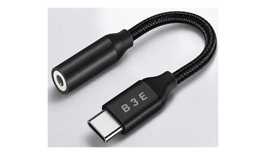 B3E USB-C to 3.5mm Headphone Jack Adapter, 24-bit DAC