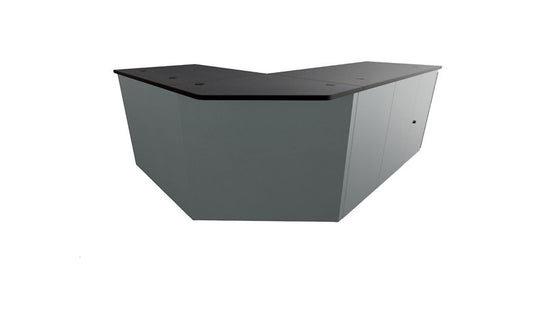 Spectrum Elite Console L-Shaped Console Table, 93.5x72.4in, Graphite Talc