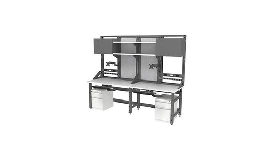 Safco TechWorks Typical 13 Rectangular Workstation, TWTYP13