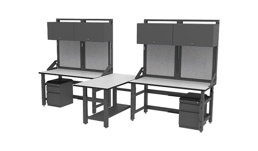 Safco TechWorks Typical 9 Rectangular Workstation, TWTYP9