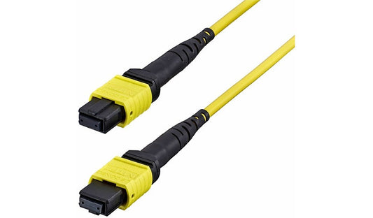 StarTech.com 7m (23ft) MTP®/MPO Female to Female 24-Fiber Type-B OS2 Single Mode Fiber Cable, MTP/APC, 9/125 µm, Plenum-Rated OFNP, Yellow, OS2MTP24BOFNP7M