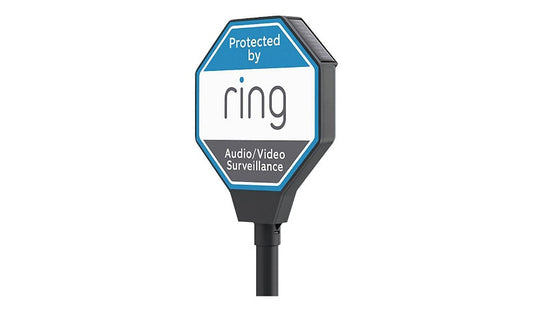 Ring Solar Security Sign Gray Weather Resistant LiFePO4 Battery 1 Year
